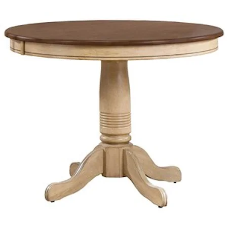 42" Round Single Pedestal Dining Table